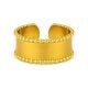 Demi Fine 18K Gold Plated Adjustable Beaded Band Ring